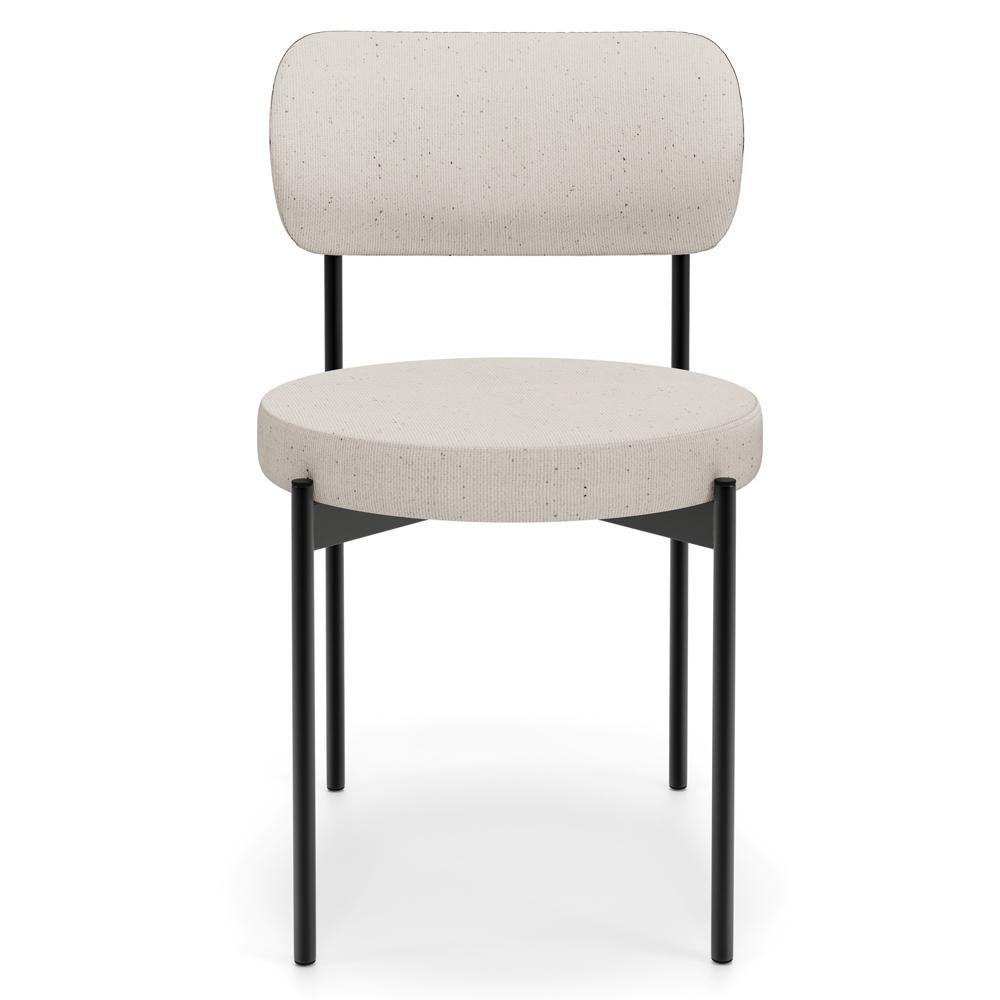 Kit 06 Cadeiras Estofadas Para Sala De Jantar Louvre L02 Linho Cru - Lyam Decor - 3