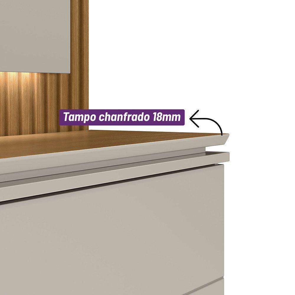 Home Para Tv Até 65pol Guararapes Com Led 2pts Linea Brasil Nature Com Off White - 6