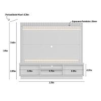 Home Para Tv Até 65pol Guararapes Com Led 2pts Linea Brasil Nature Com Off White - 8