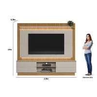 Home Para Tv Até 65pol Guararapes Com Led 2pts Linea Brasil Nature Com Off White - 9