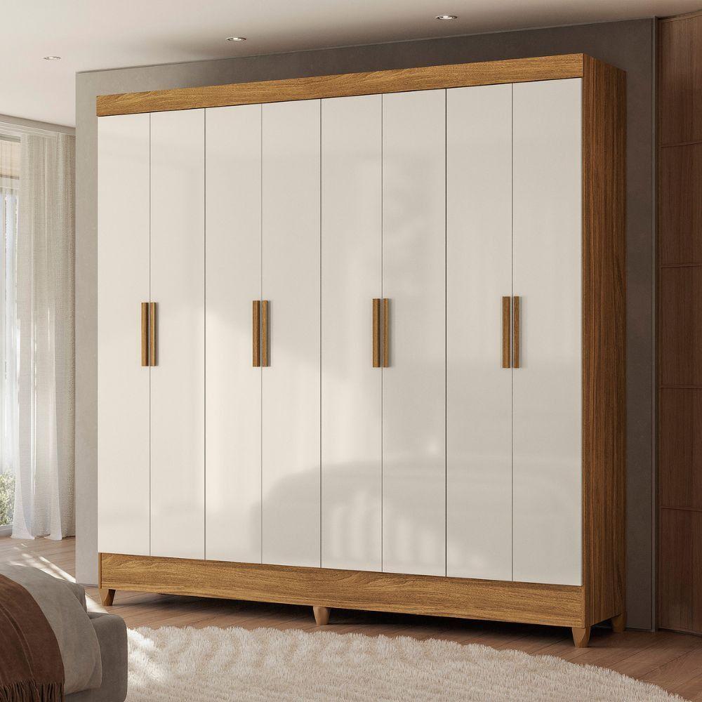 Guarda-roupa Marajó Paris 8 Portas 2 Gavetas Moval Freijo/off White - 1