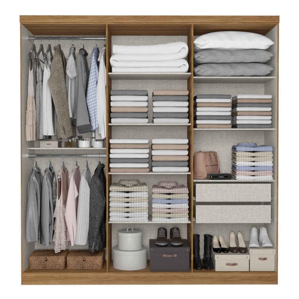 Guarda-roupa Casal 6 Portas 2 Gavetas Thb Presence Almendra - 3