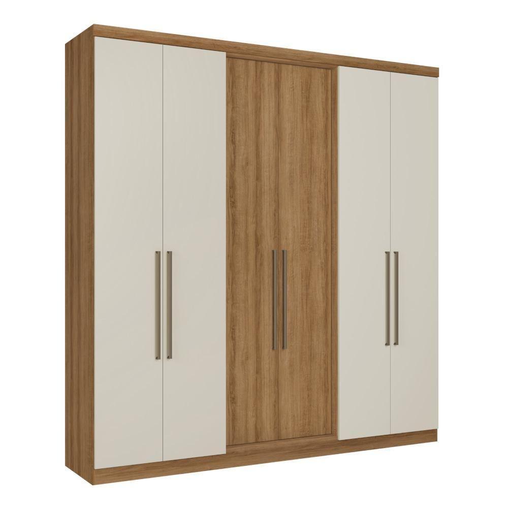 Guarda-roupa Casal 6 Portas 2 Gavetas Thb Presence Almendra - 5