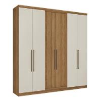 Guarda-roupa Casal 6 Portas 2 Gavetas Thb Presence Almendra - 5