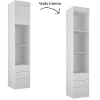 Guarda Roupa Modulado Individual Orion Branco 1 Porta 3 Gavetas Leifer Móveis - 2
