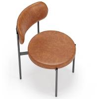 Kit 06 Cadeiras Estofadas Para Sala De Jantar Louvre L02 Couríssimo Camel - Lyam Decor - 8