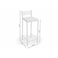 Kit 2 Banqueta De Cozinha Gênova 2b705nk Aço 2 Un Niquel-boucle Cinza - Kappesberg - 2