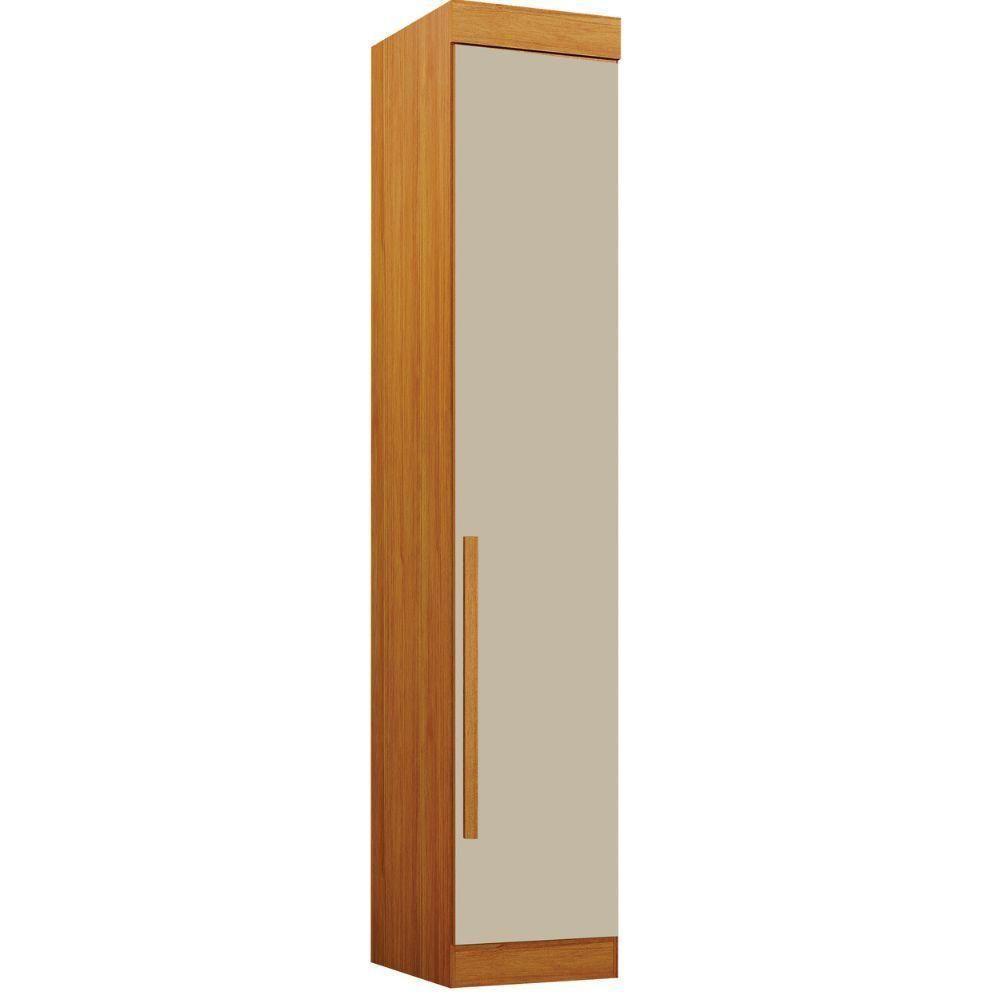 Guarda Roupa Modulado Individual Orion Cinamomo Off White 1 Porta Leifer Móveis - 1