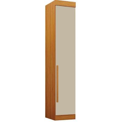 Guarda Roupa Modulado Individual Orion Cinamomo Off White 1 Porta Leifer Móveis