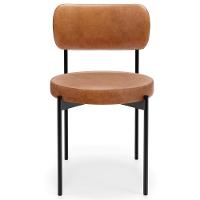 Kit 04 Cadeiras Estofadas Para Sala De Jantar Louvre L02 Couríssimo Canela - Lyam Decor - 2