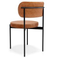 Kit 04 Cadeiras Estofadas Para Sala De Jantar Louvre L02 Couríssimo Canela - Lyam Decor - 6