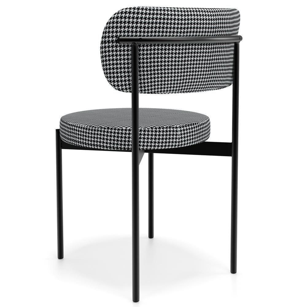 Kit 04 Cadeiras Estofadas Para Sala De Jantar Louvre L02 Pied Poule - Lyam Decor - 7