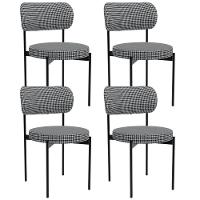 Kit 04 Cadeiras Estofadas Para Sala De Jantar Louvre L02 Pied Poule - Lyam Decor - 1