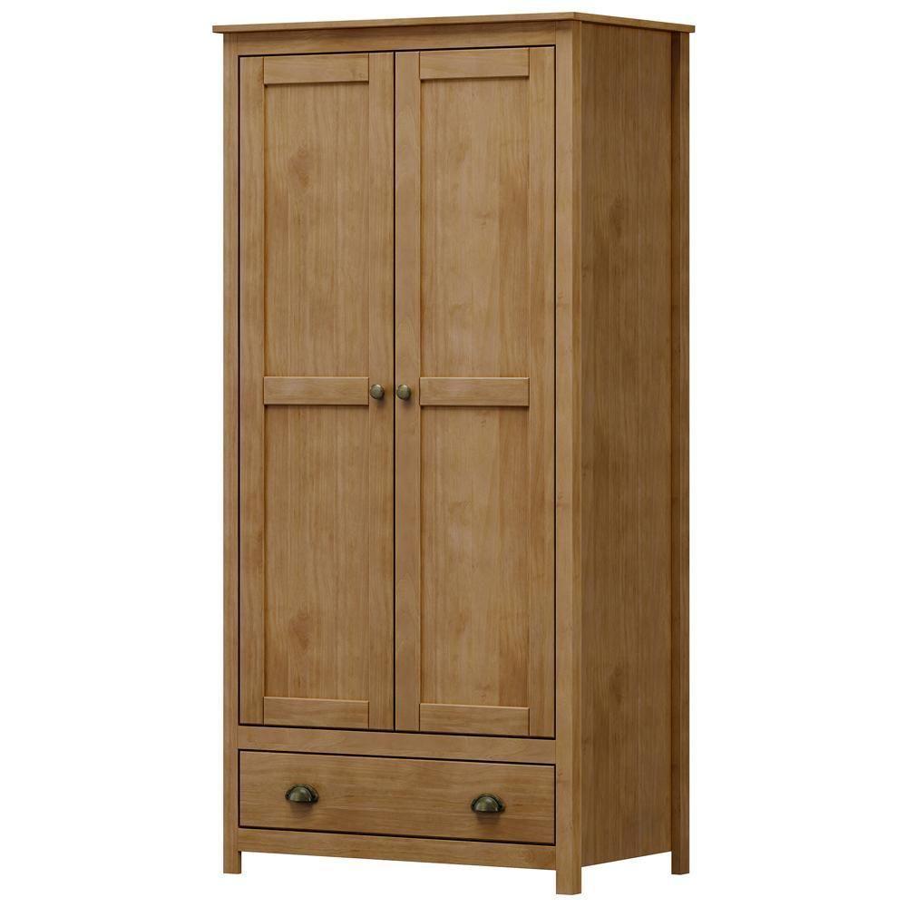 Guarda Roupa Solteiro 2 Portas 1 Gaveta Madeira Maciça Mazzaro F06 Freijó - Lyam Decor - 6