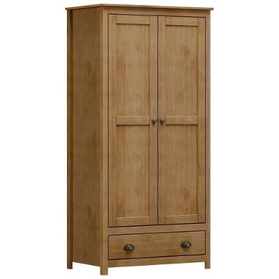 Guarda Roupa Solteiro 2 Portas 1 Gaveta Madeira Maciça Mazzaro F06 Freijó - Lyam Decor