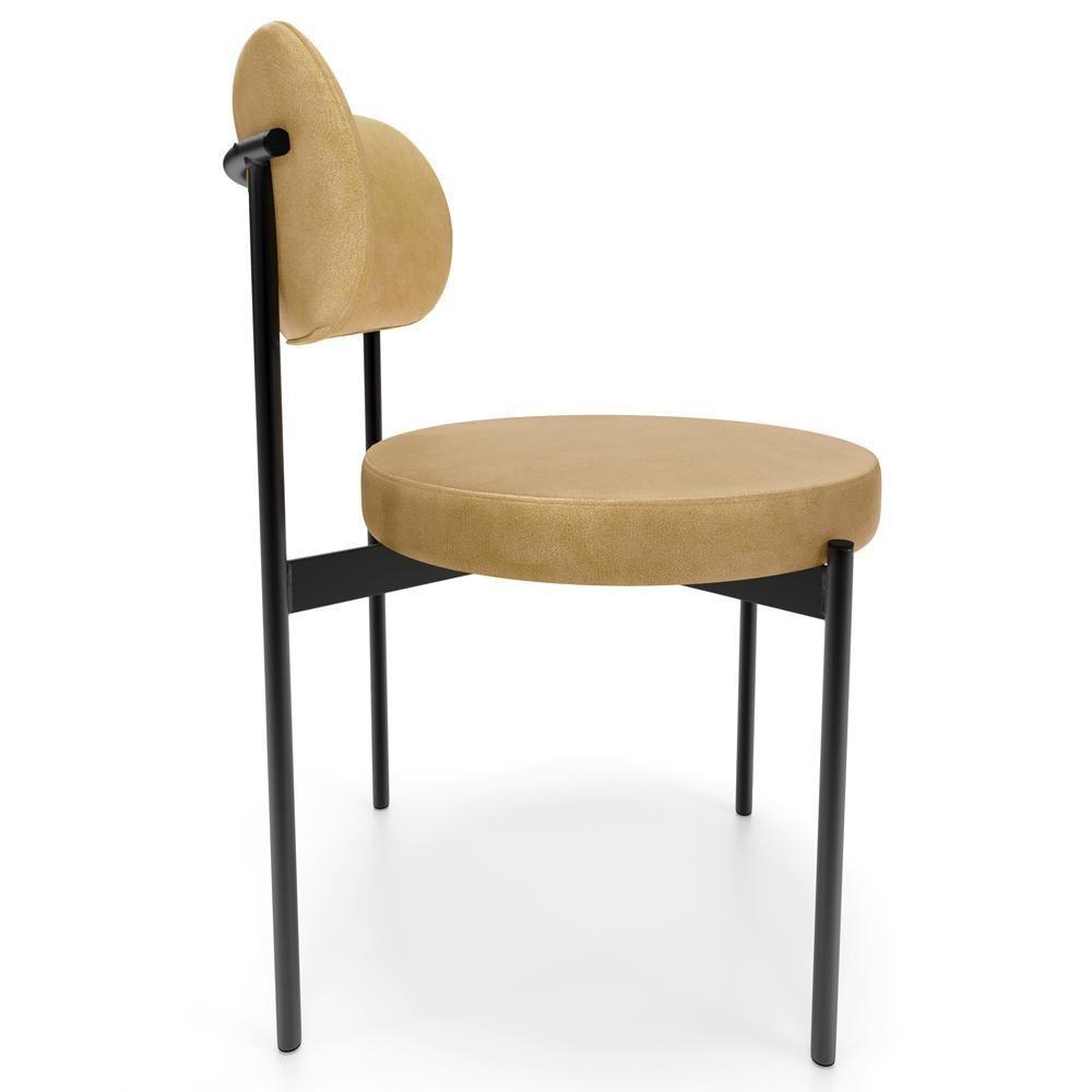 Kit 08 Cadeiras Estofadas Para Sala De Jantar Louvre L02 Couríssimo Fendi - Lyam Decor - 4