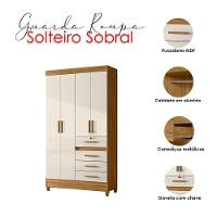 Guarda Roupa Solteiro Sobral E Cômoda Texas Freijó Off White – Moval - 3