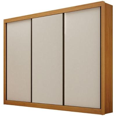 Guarda Roupa São Paulo Cinamomo Off White 3 Portas 6 Gavetas Leifer Móveis