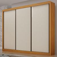 Guarda Roupa São Paulo Cinamomo Off White 3 Portas 6 Gavetas Leifer Móveis - 2