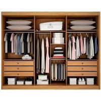 Guarda Roupa São Paulo Cinamomo Off White 3 Portas 6 Gavetas Leifer Móveis