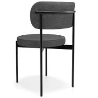 Kit 04 Cadeiras Estofadas Para Sala De Jantar Louvre L02 Linho Cinza Escuro - Lyam Decor - 7