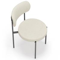 Kit 06 Cadeiras Estofadas Para Sala De Jantar Louvre L02 Linho Champagne - Lyam Decor - 8