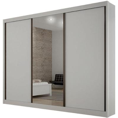 Guarda Roupa San Marino Branco 3 Portas 6 Gavetas Leifer Móveis