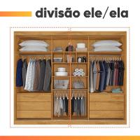 Guarda Roupas Casal 3 Portas De Correr Com Espelho 100% Mdf Flex 6 Gavetas Argel Madeirado/off White - 10