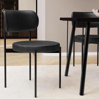 Kit 06 Cadeiras Estofadas Para Sala De Jantar Louvre L02 Couríssimo Preto - Lyam Decor - 2