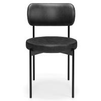 Kit 06 Cadeiras Estofadas Para Sala De Jantar Louvre L02 Couríssimo Preto - Lyam Decor - 3