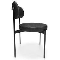 Kit 06 Cadeiras Estofadas Para Sala De Jantar Louvre L02 Couríssimo Preto - Lyam Decor - 6