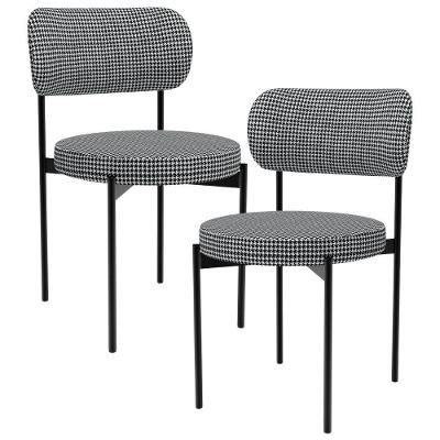 Kit 02 Cadeiras Estofadas Para Sala De Jantar Louvre L02 Pied Poule - Lyam Decor