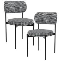 Kit 02 Cadeiras Estofadas Para Sala De Jantar Louvre L02 Pied Poule - Lyam Decor - 1