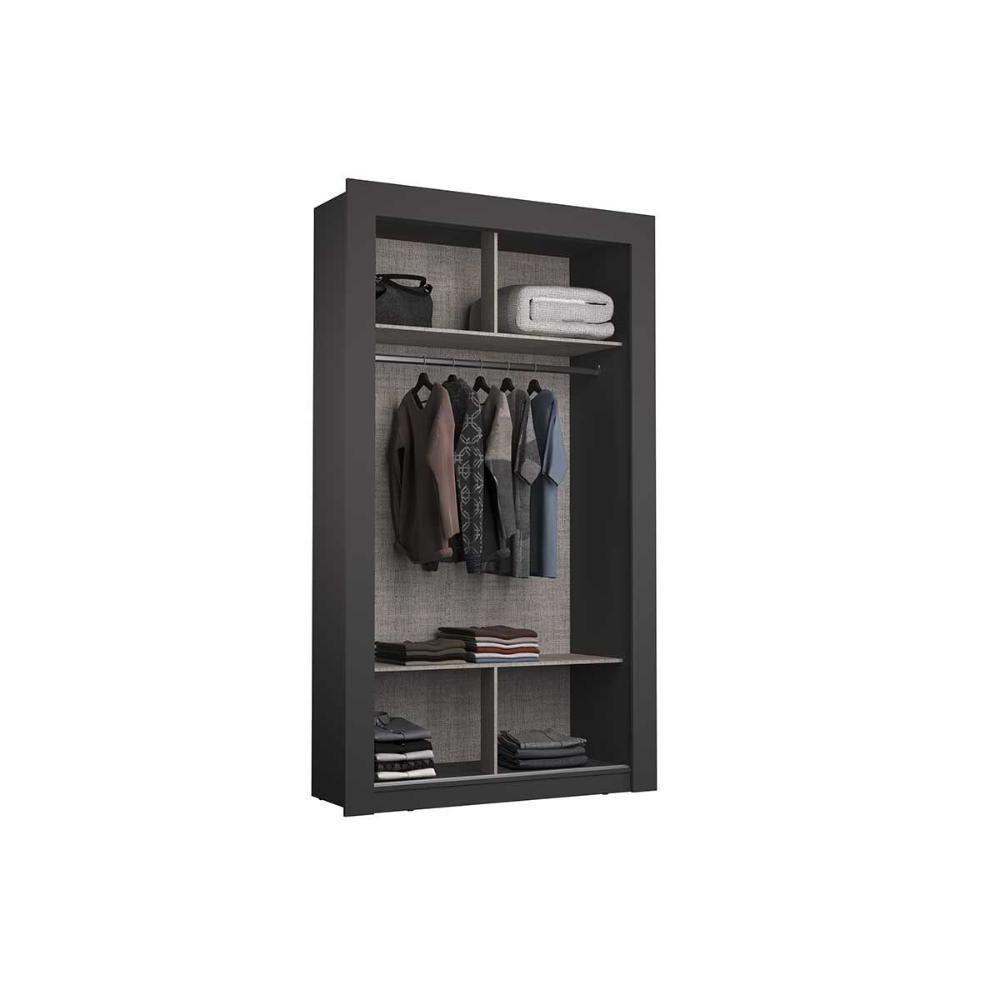 Guarda Roupa Solteiro 2 Portas De Correr (1 C- Espelho) Ph 1728 Nogueira - Herval - 6