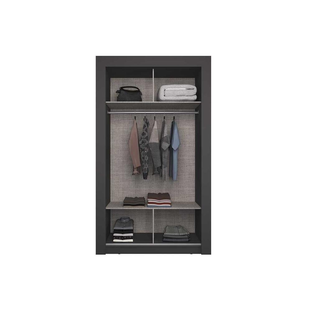 Guarda Roupa Solteiro 2 Portas De Correr (1 C- Espelho) Ph 1728 Nogueira - Herval - 7