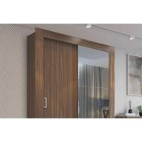 Guarda Roupa Solteiro 2 Portas De Correr (1 C- Espelho) Ph 1728 Nogueira - Herval - 10