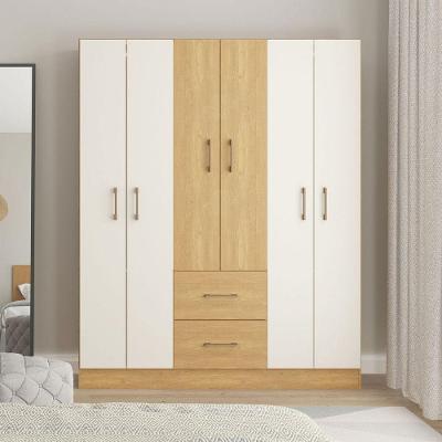 Guarda-roupa Casal 139x172cm Mdp 8006 Menu Móveis Carvalho