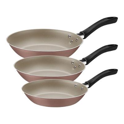 Jogo De Frigideiras Tramontina Linz Em Alumínio Antiaderente Starflon Max Mocaccino 03 Peças Tramontina