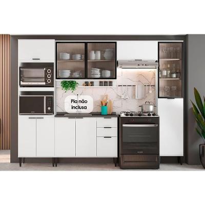 Kit Cozinha Modulada 5 Peças Alpha (2aéreos+1balcão+1paneleiro+1torrequente) C5p139 Branco - Carraro