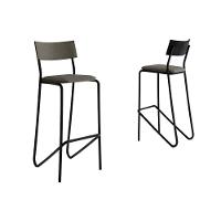 Kit 4 Banqueta De Cozinha Atlas 1747 4 Uni Preto-linho Grafite-courano Preto - Carraro - 5