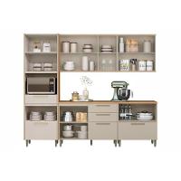 Kit Cozinha Modulada 5 Peças Atena (2aéreos+2balcões+1paneleiro) Cp28 Jequitiba-off White Fosco - Linea Brasil - 3