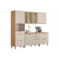 Kit Cozinha Modulada 5 Peças Atena (2aéreos+2balcões+1paneleiro) Cp28 Jequitiba-off White Fosco - Linea Brasil - 10