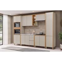 Kit Cozinha Modulada 6 Peças Allure (2aéreos+2balcões+1paneleiro+1torrequente) Cp18 Jequitiba-gris Fosco - Linea Brasil - 2