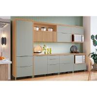 Kit De Cozinha Completa 7 Peças Marquesa (3aéreos+3balcões+1paneleiro) C6p87 Nature-verde - Nesher - 1