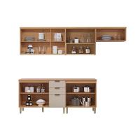 Kit Cozinha Modulada 5 Peças Selene (3aéreos+2balcões) Cp07 Jequitiba-off White Fosco - Linea Brasil - 3