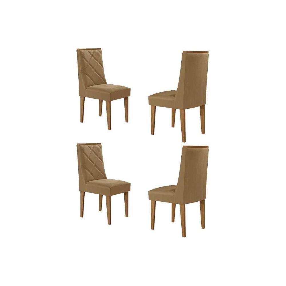 Kit 4 Cadeiras Sala Jantar Pietá 4 Un Naturalle-linho Bege Turim - Rufato - 1