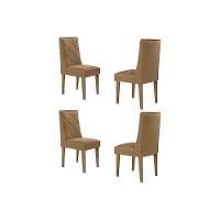 Kit 4 Cadeiras Sala Jantar Pietá 4 Un Naturalle-linho Bege Turim - Rufato - 1