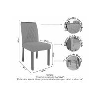 Kit 6 Cadeiras De Cozinha Juliana Wood 6 Un Carvalho-suede Nude Bege - Cimol - 2