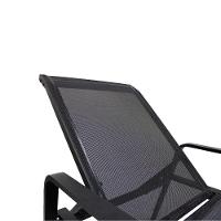 Kit 2 Espreguiçadeiras Piscina Sevilha + Guarda Sol Praia Com Base Preto - 7