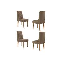 Kit 4 Cadeiras Sala Jantar Pietá 4 Un Naturalle-corano Capuccino - Rufato - 1
